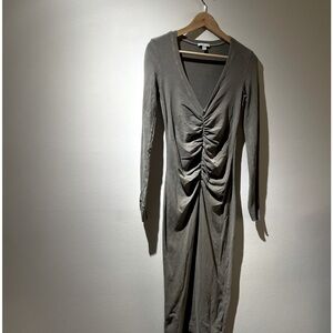 James Perse cotton jersey long sleeved body con dress size 1 xs-sm